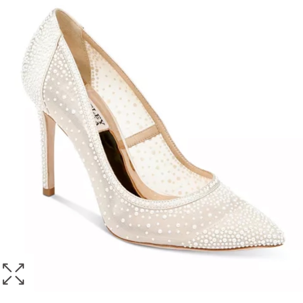 Badgley Mischka Weslee III Princess Pump Ivory, Size: 6